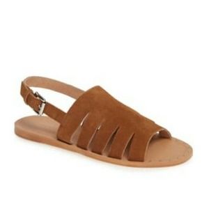 👡 Halogen ‘Jannie’ Cutout Slingback Sandals – Effortlessly Chic in Tan Suede 👡